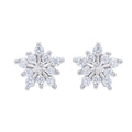 Korean Fashion Zircon Snowflake Stud Earrings Full Rhinestone Star Christmas Ear Jewelry view 6