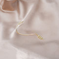 Elegant Rhinestone Olive Branch Ear Cuff Studs With Back Hanging Tassel Leaf Climber Earrings view 3