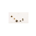 Elegant Korean Style Black Rhinestone Geometric Diamond Flower Gold Alloy Mismatched Stud Set Earrings view 5