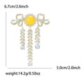 Copper Zircon Palace Tassel Brooch Pin For Elegant Apparel view 5