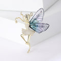 Alloy Zircon Butterfly Fairy Brooch For Elegant Garment Decoration view 6