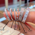 Light Luxury Full Eternity Zircon Women's Ring White Gold Plated Versatile Finger Ring view 1