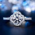 Elegant Four Leaf Clover Flower Ring For Women, Fashion OL Valentine's Day Gift Jewelry view 1