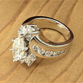 Creative Marquise Zircon Ring For Women Niche Designer Luxury Statement Finger Ring view 3