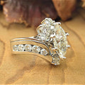 Creative Marquise Zircon Ring For Women Niche Designer Luxury Statement Finger Ring view 2