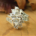Creative Marquise Zircon Ring For Women Niche Designer Luxury Statement Finger Ring view 1
