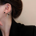 Korean Minimalist Heart Alloy Stud Earrings And Ear Cuff Jewelry Set view 2