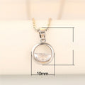 Korean Minimalist Half Round Clear Spring Zircon Pendant Necklace For Women, Fresh Jewelry view 5