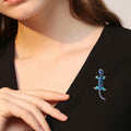 Alloy Enamel Gecko Brooch Pin For Trendy Apparel Decoration view 3