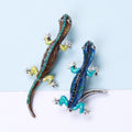 Alloy Enamel Gecko Brooch Pin For Trendy Apparel Decoration view 1