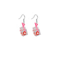 Cute Acrylic Fruit Juice Milk Tea Cup Drop Dangle With Lemon Strawberry Grape Charm Earrings view 5