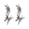 Alloy Rhinestone Pleated Butterfly Clip-on Earrings Statement European American Style view 5
