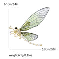 Luxury Copper Zircon Dragonfly Brooch For Women's Suit Cardigan view 6