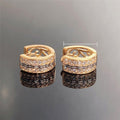 Hip Hop Punk Unisex Two Tone Ear Cuffs With AAA Zircon, Fashion Earrings view 5