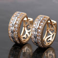 Hip Hop Punk Unisex Two Tone Ear Cuffs With AAA Zircon, Fashion Earrings view 1