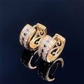 Hip Hop Punk Unisex Two Tone Ear Cuffs With AAA Zircon, Fashion Earrings view 3