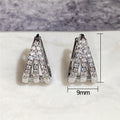 Fashion Commuter Geometric Ear Cuff Earrings, Full Zircon Rhinestone Jewelry For Women view 5