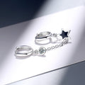 Simple Double Ear Hole Connected Tassel Chain Ear Cuff, Star Resin Clip Earrings For Women view 2