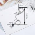 Simple Double Ear Hole Connected Tassel Chain Ear Cuff, Star Resin Clip Earrings For Women view 4