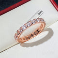 Direct European Korean Fashion Full Eternity Round Zircon Band Ring For Women, Dropshipping view 5