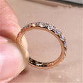 Direct European Korean Fashion Full Eternity Round Zircon Band Ring For Women, Dropshipping view 1