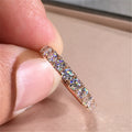 Direct European Korean Fashion Full Eternity Round Zircon Band Ring For Women, Dropshipping view 2