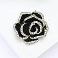 Enamel Alloy Camellia Flower Brooch For Elegant Women Apparel view 3