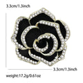 Enamel Alloy Camellia Flower Brooch For Elegant Women Apparel view 5