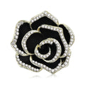 Enamel Alloy Camellia Flower Brooch For Elegant Women Apparel view 1