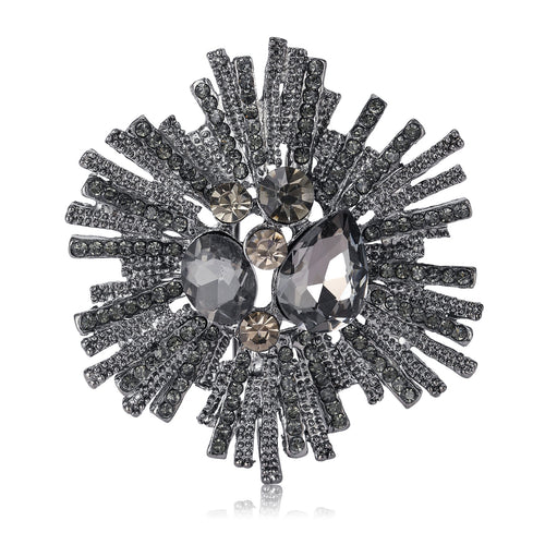 Alloy Rhinestone Baroque Brooch Pin For Suits And Apparel