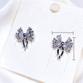 Creative Ballerina Stud Earrings Cute Bow Zircon Earrings For Women Trendy Ear Jewelry view 5