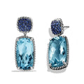 Long Simulated Aquamarine Drop Earrings With Oversized Cushion Zircon, Luxury Women's Jewelry view 5