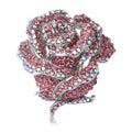 Alloy Rhinestone Rose Brooch Pin For Luxury Lapel Decoration view 5