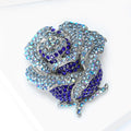 Alloy Rhinestone Rose Brooch Pin For Luxury Lapel Decoration view 3