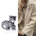 Alloy Rhinestone Tiger Brooch Pin For Animal Apparel Accessories view 2