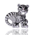 Alloy Rhinestone Tiger Brooch Pin For Animal Apparel Accessories view 1