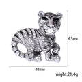 Alloy Rhinestone Tiger Brooch Pin For Animal Apparel Accessories view 5