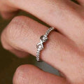 Light Luxury 8 Shape Twisted Zircon Index Finger Ring For Women Fashion Student Jewelry view 1