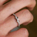 Light Luxury 8 Shape Twisted Zircon Index Finger Ring For Women Fashion Student Jewelry view 2