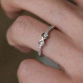 Light Luxury 8 Shape Twisted Zircon Index Finger Ring For Women Fashion Student Jewelry view 4