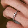 Light Luxury 8 Shape Twisted Zircon Index Finger Ring For Women Fashion Student Jewelry view 3