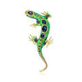 Alloy Rhinestone Lizard Brooch Pin For Fashion Apparel Decoration view 1