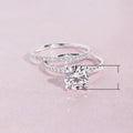 Minimalist Oversized Sparkling Zircon Stack Ring Set, European American Engagement Jewelry view 5