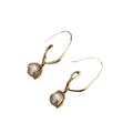 Korean Minimalist Irregular Geometric Pearl Alloy Ear Hook Drop Earrings view 5