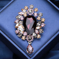 Alloy Crystal Glass Tassel Brooch For Elegant Clothing Accessories view 4