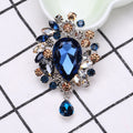 Alloy Crystal Glass Tassel Brooch For Elegant Clothing Accessories view 3