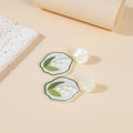 Cute Colorful Acrylic Rainbow Heart Flower Cartoon Stud Dangle Earrings for Girls Sweet Kawaii Earrings view 2