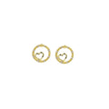 Elegant Korean Minimalist Double Layer Heart Rhinestone Alloy Studs Sweet Girlfriend Jewelry Earrings view 5