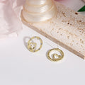 Elegant Korean Minimalist Double Layer Heart Rhinestone Alloy Studs Sweet Girlfriend Jewelry Earrings view 4