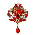 Large Alloy Glass Statement Brooch For Women's Coats And Suits view 5